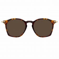 Linda Farrow Linear Mila A Square Sunglasses In Tortoiseshell Women's