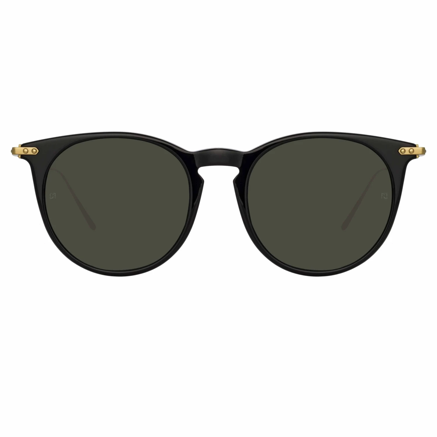 Linda Farrow Linear Ellis A Oval Sunglasses In Black 1 Linda Farrow Linear Ellis A Oval Sunglasses In Black