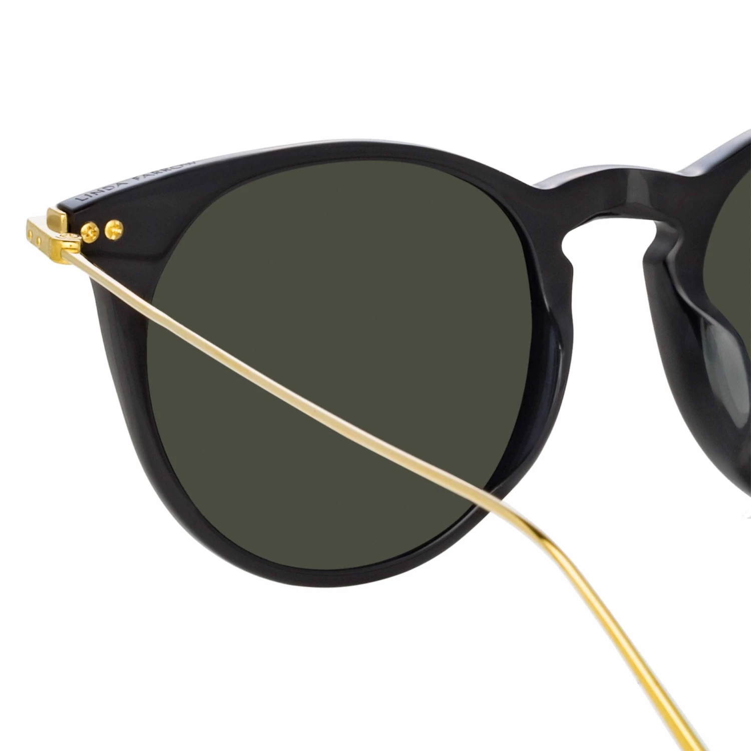 Linda Farrow Linear Ellis A Oval Sunglasses In Black 3 Linda Farrow Linear Ellis A Oval Sunglasses In Black