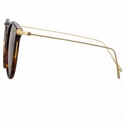 Linda Farrow Linear The LINEAR Collection Ellis A Oval Sunglasses In Tortoiseshell 5 Linda Farrow Linear The LINEAR Collection Ellis A Oval Sunglasses In Tortoiseshell
