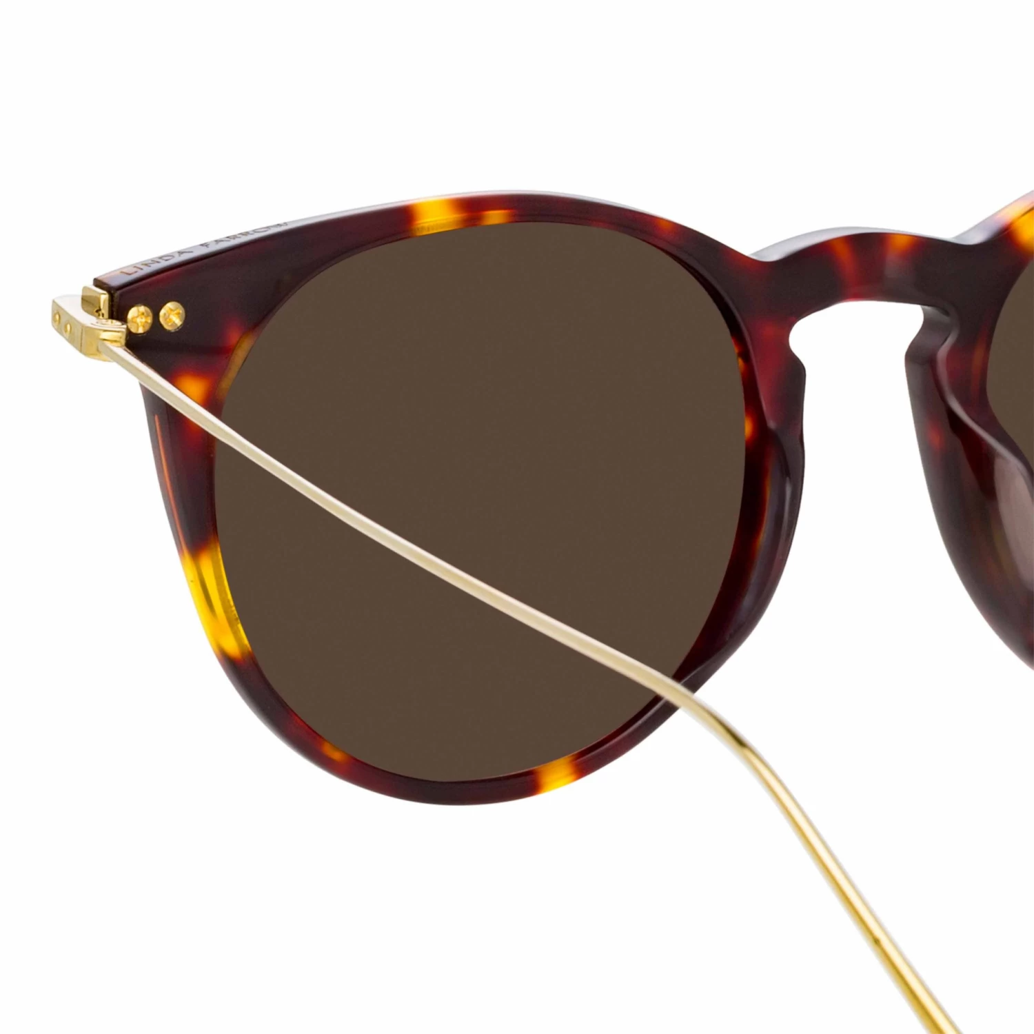 Linda Farrow Linear The LINEAR Collection Ellis A Oval Sunglasses In Tortoiseshell 2 Linda Farrow Linear The LINEAR Collection Ellis A Oval Sunglasses In Tortoiseshell