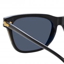 Linda Farrow Linear Mae A Cat Eye Sunglasses In Black 9 Linda Farrow Linear Mae A Cat Eye Sunglasses In Black