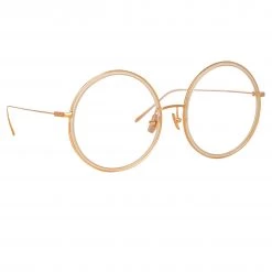 Linda Farrow Linear Alesia A Round Sunglasses In Ash