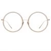 Linda Farrow Linear Alesia A Round Sunglasses In Ash