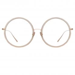 Linda Farrow Linear Alesia A Round Sunglasses In Ash