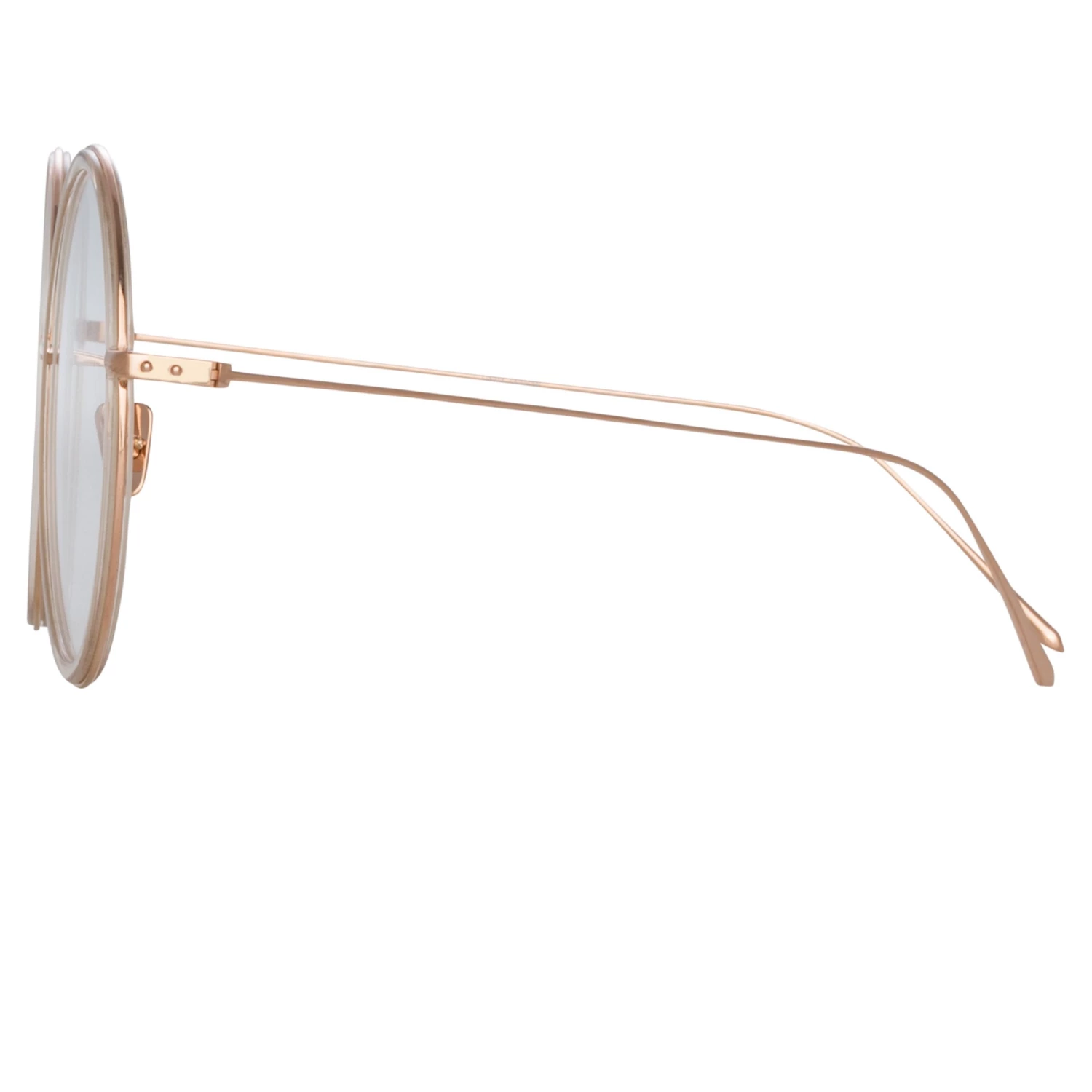 Linda Farrow Linear Alesia A Round Sunglasses In Ash 3 Linda Farrow Linear Alesia A Round Sunglasses In Ash