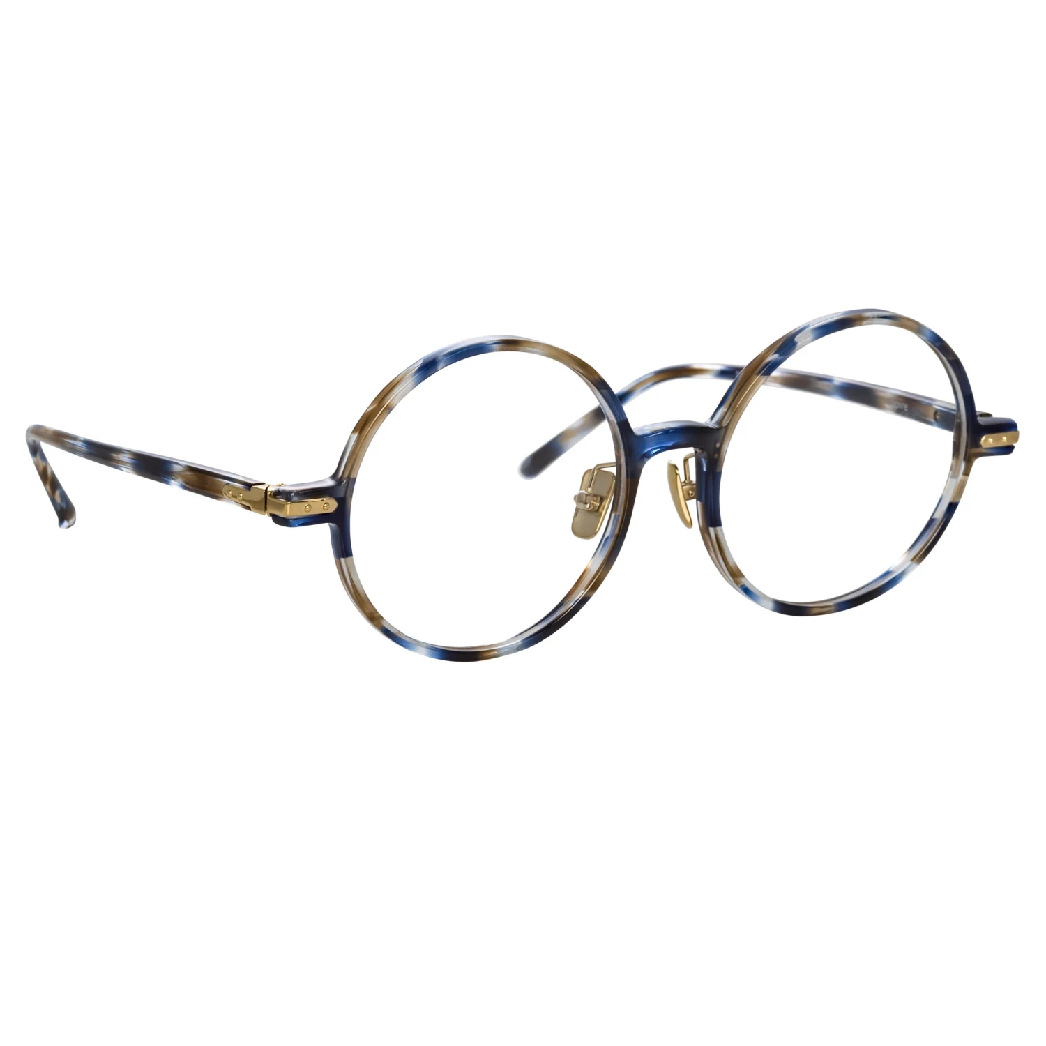 Linda Farrow Linear Spire A Round Optical Frame In Blue Tortoiseshell The LINDA FARROW Spring/Summer '22 Collection 2 Linda Farrow Linear Spire A Round Optical Frame In Blue Tortoiseshell The LINDA FARROW Spring/Summer '22 Collection