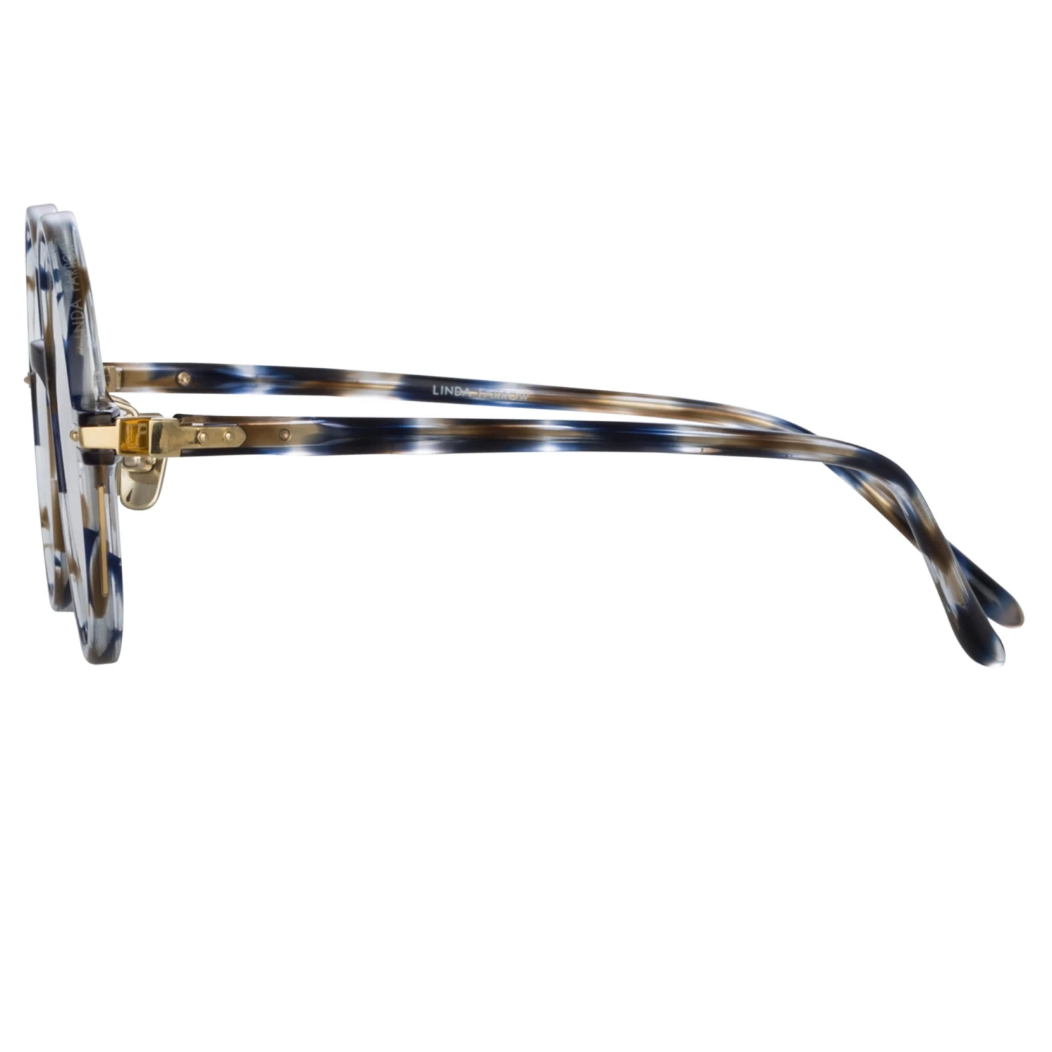 Linda Farrow Linear Spire A Round Optical Frame In Blue Tortoiseshell The LINDA FARROW Spring/Summer '22 Collection 3 Linda Farrow Linear Spire A Round Optical Frame In Blue Tortoiseshell The LINDA FARROW Spring/Summer '22 Collection