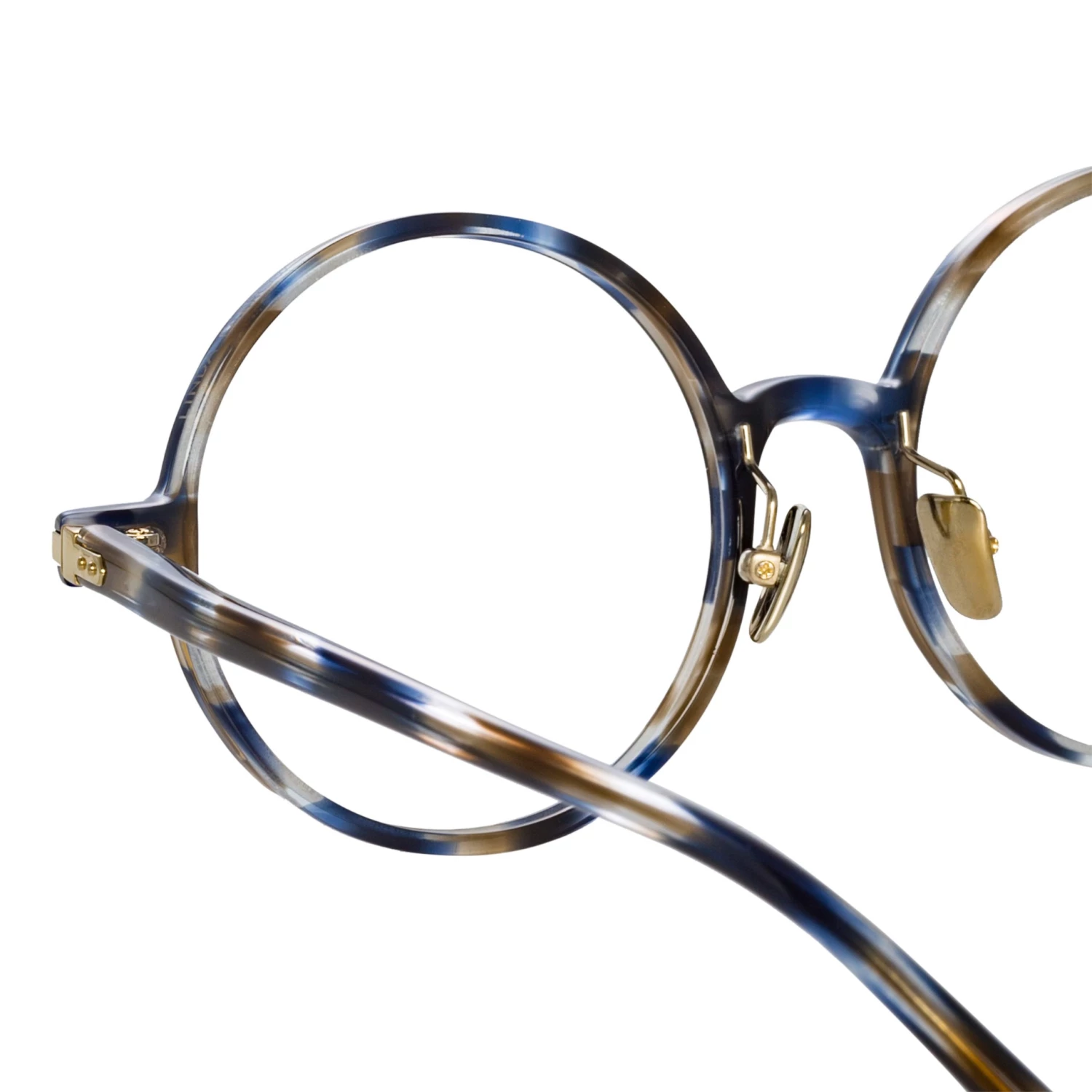 Linda Farrow Linear Spire A Round Optical Frame In Blue Tortoiseshell The LINDA FARROW Spring/Summer '22 Collection 4 Linda Farrow Linear Spire A Round Optical Frame In Blue Tortoiseshell The LINDA FARROW Spring/Summer '22 Collection