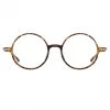 Linda Farrow Linear Spire A Round Optical Frame In Tobacco Tortoiseshell The LINDA FARROW Spring/Summer '22 Collection