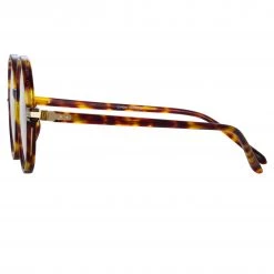 Linda Farrow Linear Spire Round Optical Frame In Tortoiseshell The LINDA FARROW Spring/Summer '22 Collection 7 Linda Farrow Linear Spire Round Optical Frame In Tortoiseshell The LINDA FARROW Spring/Summer '22 Collection