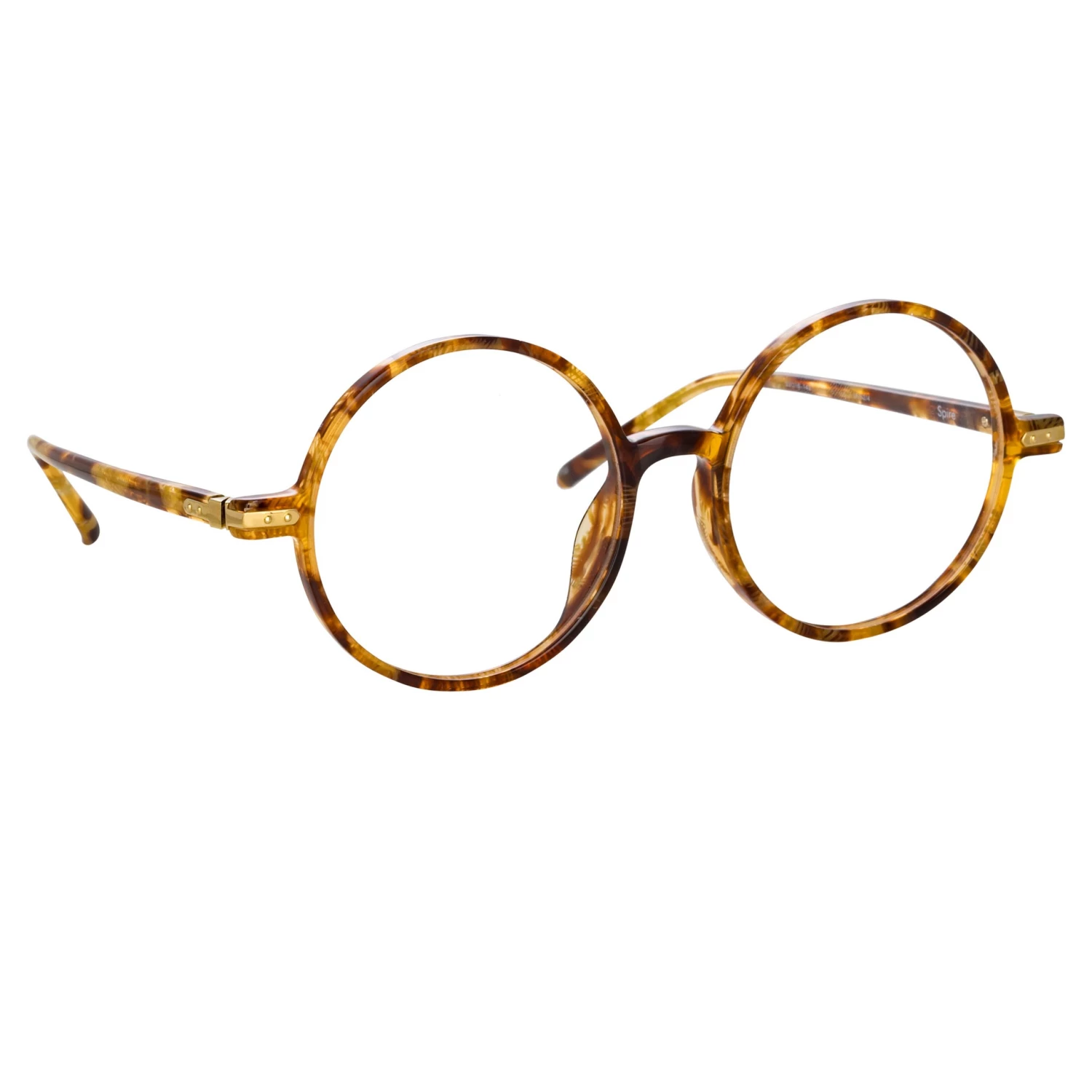 Linda Farrow Linear The LINDA FARROW Spring/Summer '22 Collection Spire Round Optical Frame In Tobacco Tortoiseshell 2 Linda Farrow Linear The LINDA FARROW Spring/Summer '22 Collection Spire Round Optical Frame In Tobacco Tortoiseshell