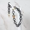 Linda Farrow Black Round Link Acetate Chain Accessories