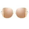 Linda Farrow Amelia Oversized Sunglasses In Rose Gold Women's
