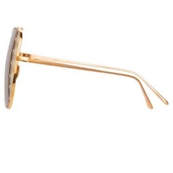 Linda Farrow Amelia Oversized Sunglasses In Rose Gold Women's