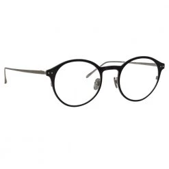 Linda Farrow Lee Oval Optical Frame In Black