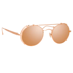 Linda Farrow Women's Jimi Oval Sunglasses In Rose Gold