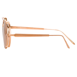 Linda Farrow Women's Jimi Oval Sunglasses In Rose Gold