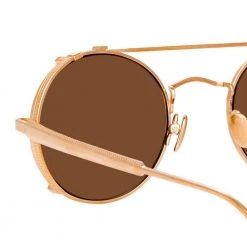 Linda Farrow Women's Jimi Oval Sunglasses In Rose Gold