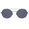 Linda Farrow Jimi Oval Sunglasses In Nickel