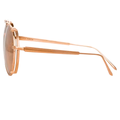 Linda Farrow Women's Newman Aviator Sunglasses In Rose Gold 7 Linda Farrow Women's Newman Aviator Sunglasses In Rose Gold