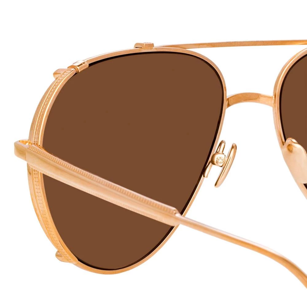 Linda Farrow Women's Newman Aviator Sunglasses In Rose Gold 4 Linda Farrow Women's Newman Aviator Sunglasses In Rose Gold