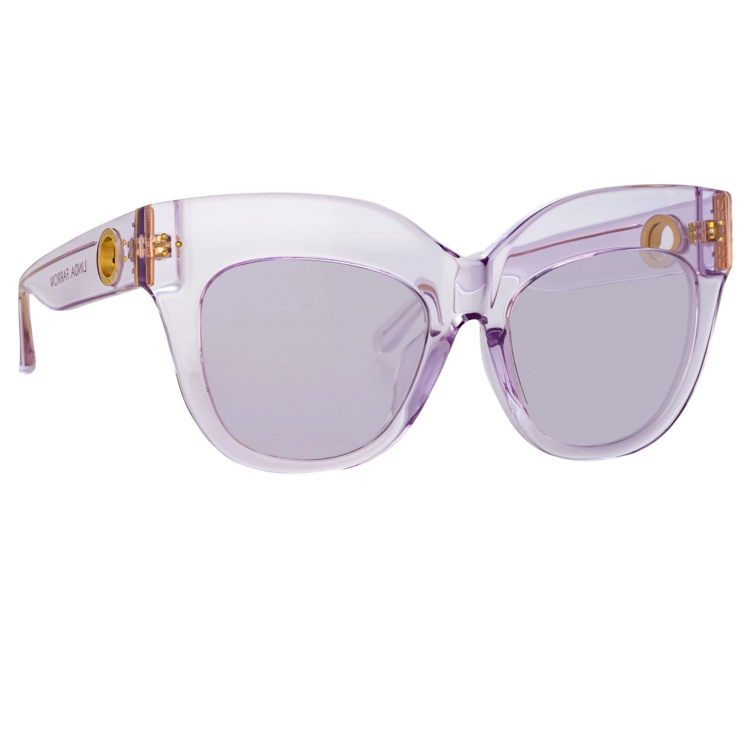 Linda Farrow Dunaway Oversized Sunglasses In Lilac 3 Linda Farrow Dunaway Oversized Sunglasses In Lilac