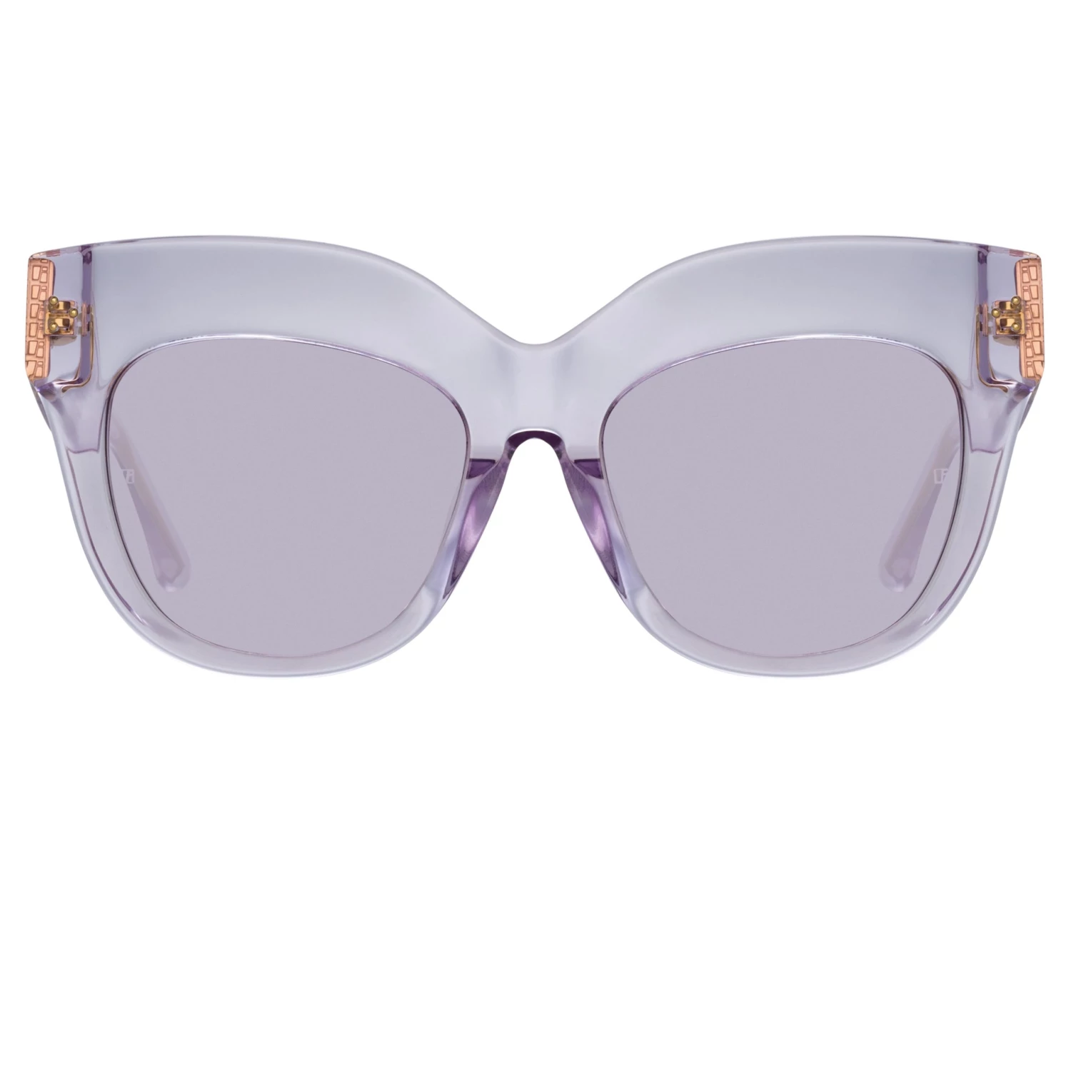 Linda Farrow Dunaway Oversized Sunglasses In Lilac 2 Linda Farrow Dunaway Oversized Sunglasses In Lilac