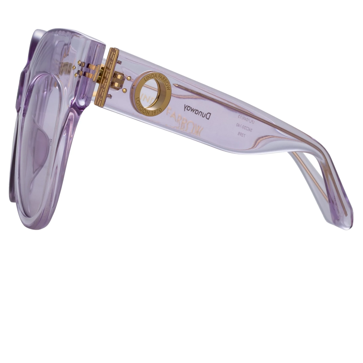 Linda Farrow Dunaway Oversized Sunglasses In Lilac 5 Linda Farrow Dunaway Oversized Sunglasses In Lilac