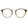LINDA FARROW UK The Cooper | Oval Optical Frame In Black And Yellow Gold (C4)