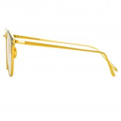LINDA FARROW UK The Cooper | Oval Optical Frame In Black And Yellow Gold (C4)