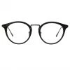 LINDA FARROW UK The Cooper | Oval Optical Frame In Black And Nickel (C5)