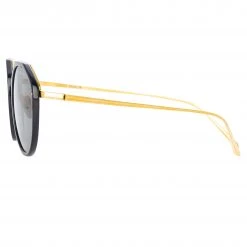 LINDA FARROW UK Reynolds Angular Sunglasses In Black