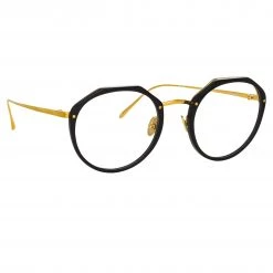 LINDA FARROW UK Reynolds Angular Optical Frame In Black (Men's)