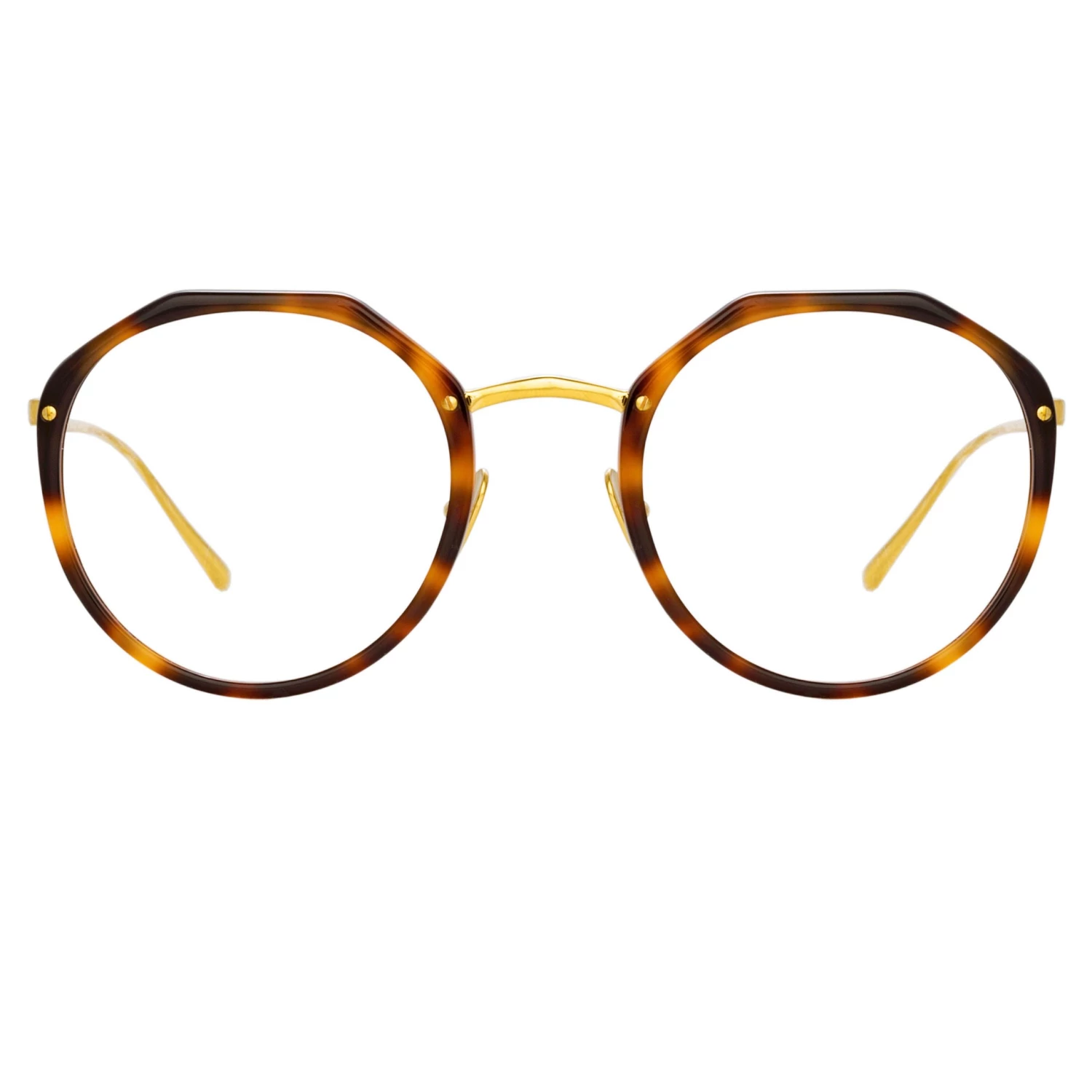 LINDA FARROW UK Reynolds Angular Optical Frame In Tortoiseshell 1 LINDA FARROW UK Reynolds Angular Optical Frame In Tortoiseshell