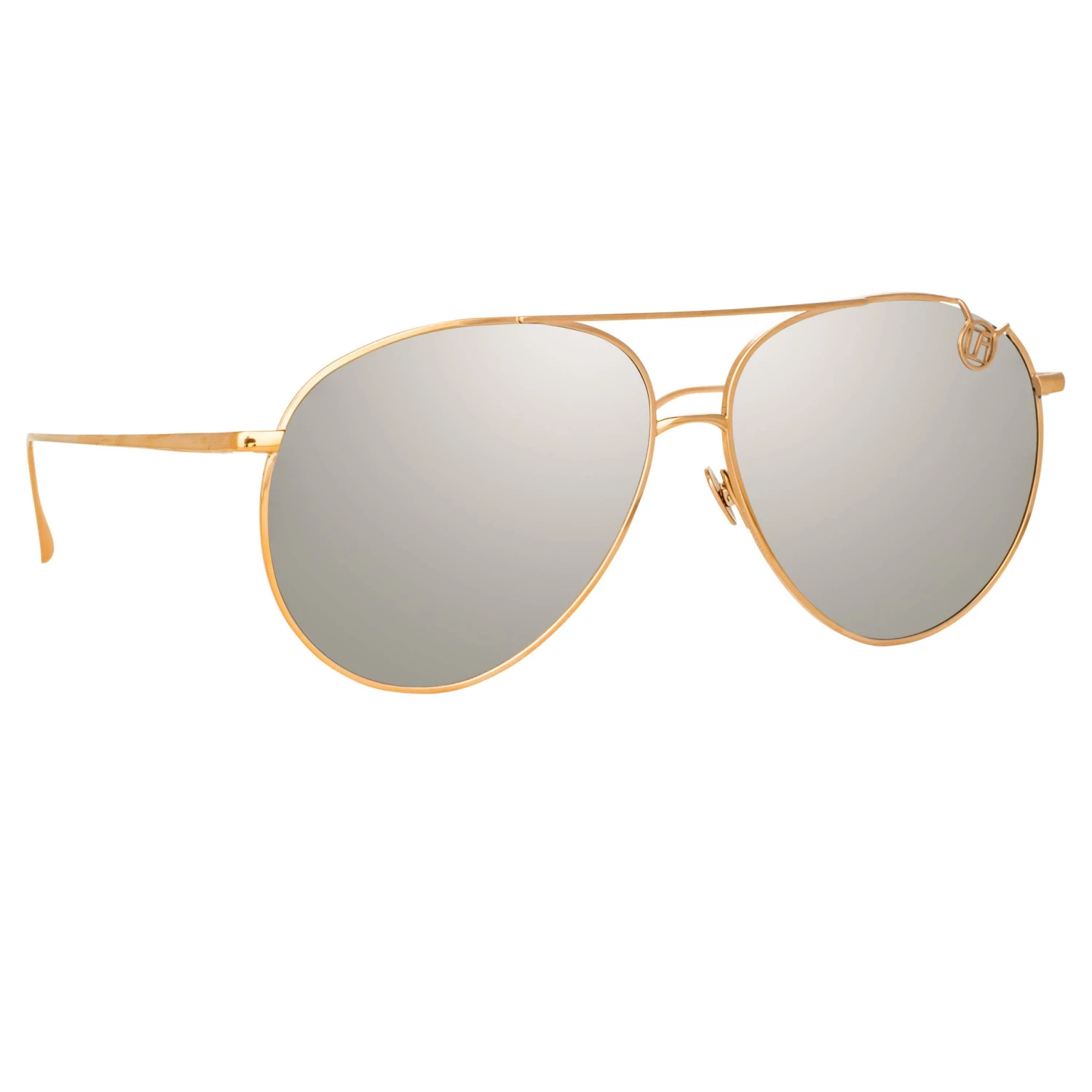 LINDA FARROW UK Women's Joni Aviator Sunglasses In Rose Gold And Platinum Lenses 2 LINDA FARROW UK Women's Joni Aviator Sunglasses In Rose Gold And Platinum Lenses