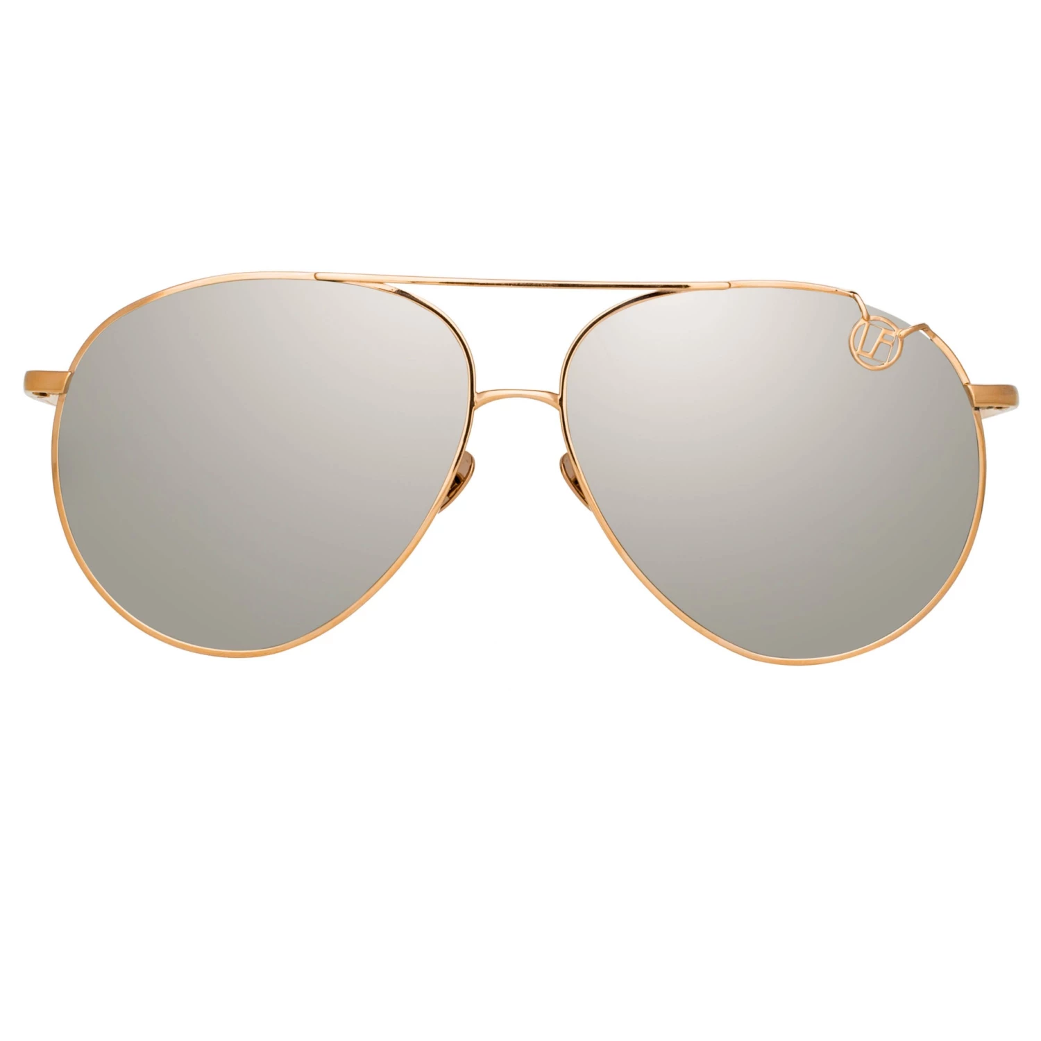 LINDA FARROW UK Women's Joni Aviator Sunglasses In Rose Gold And Platinum Lenses 1 LINDA FARROW UK Women's Joni Aviator Sunglasses In Rose Gold And Platinum Lenses