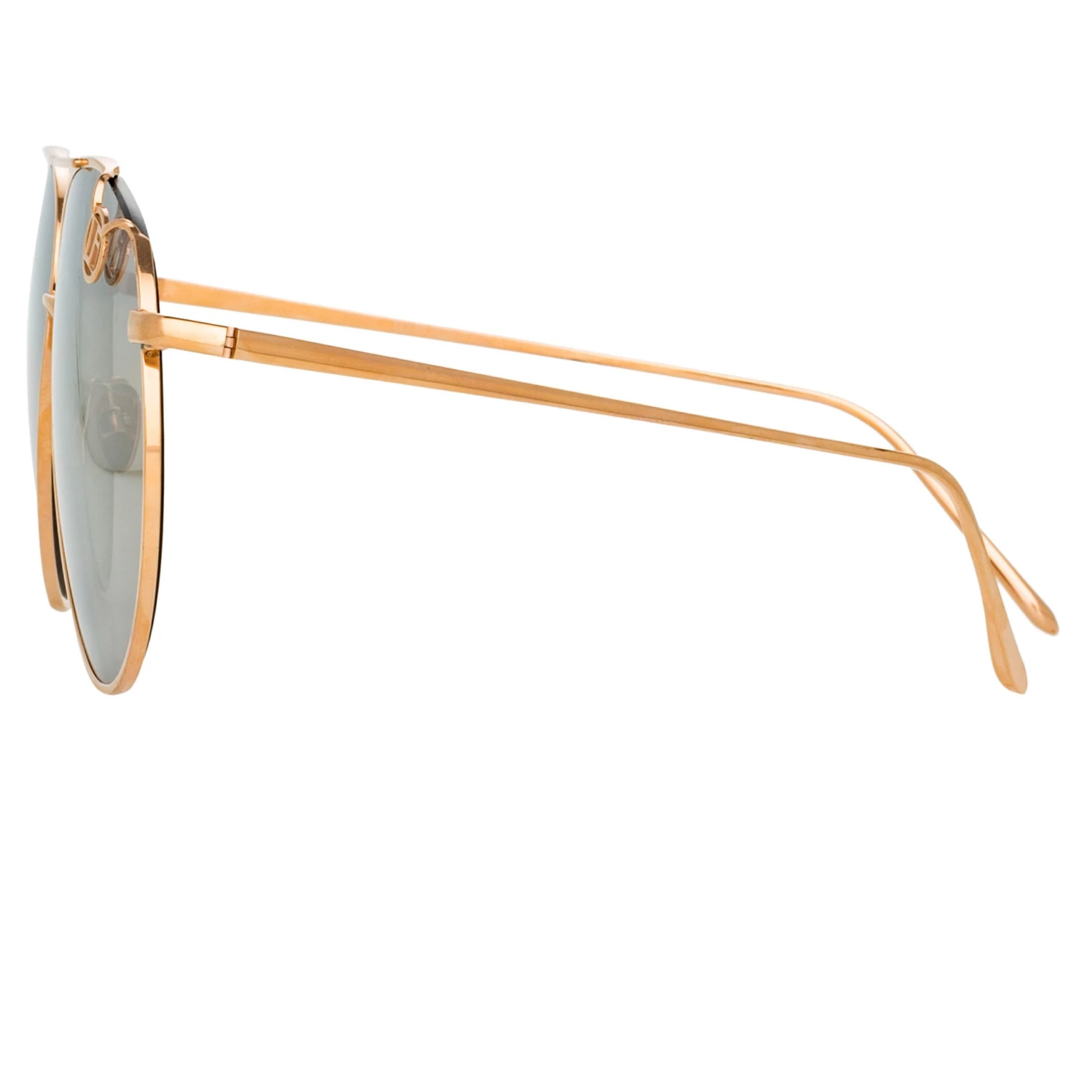 LINDA FARROW UK Women's Joni Aviator Sunglasses In Rose Gold And Platinum Lenses 3 LINDA FARROW UK Women's Joni Aviator Sunglasses In Rose Gold And Platinum Lenses