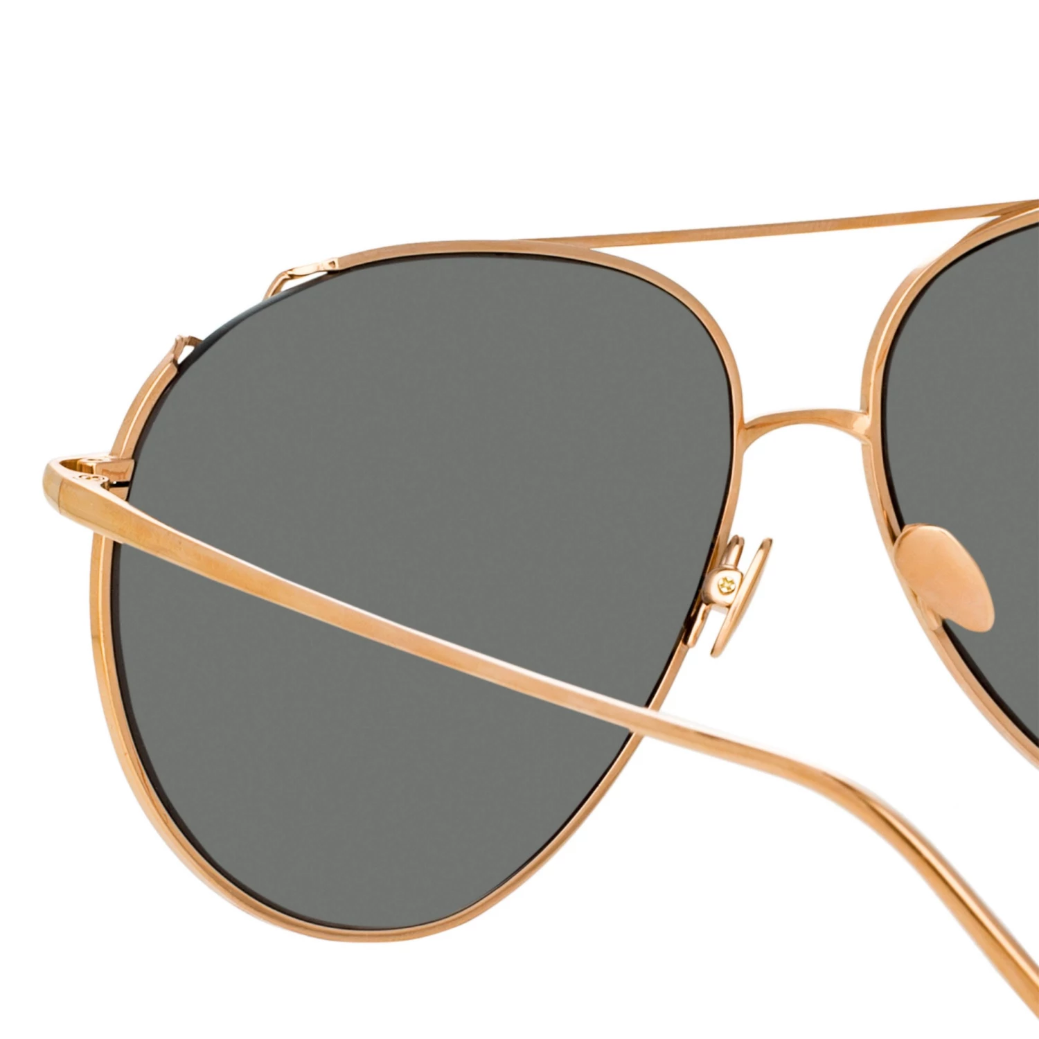 LINDA FARROW UK Women's Joni Aviator Sunglasses In Rose Gold And Platinum Lenses 4 LINDA FARROW UK Women's Joni Aviator Sunglasses In Rose Gold And Platinum Lenses