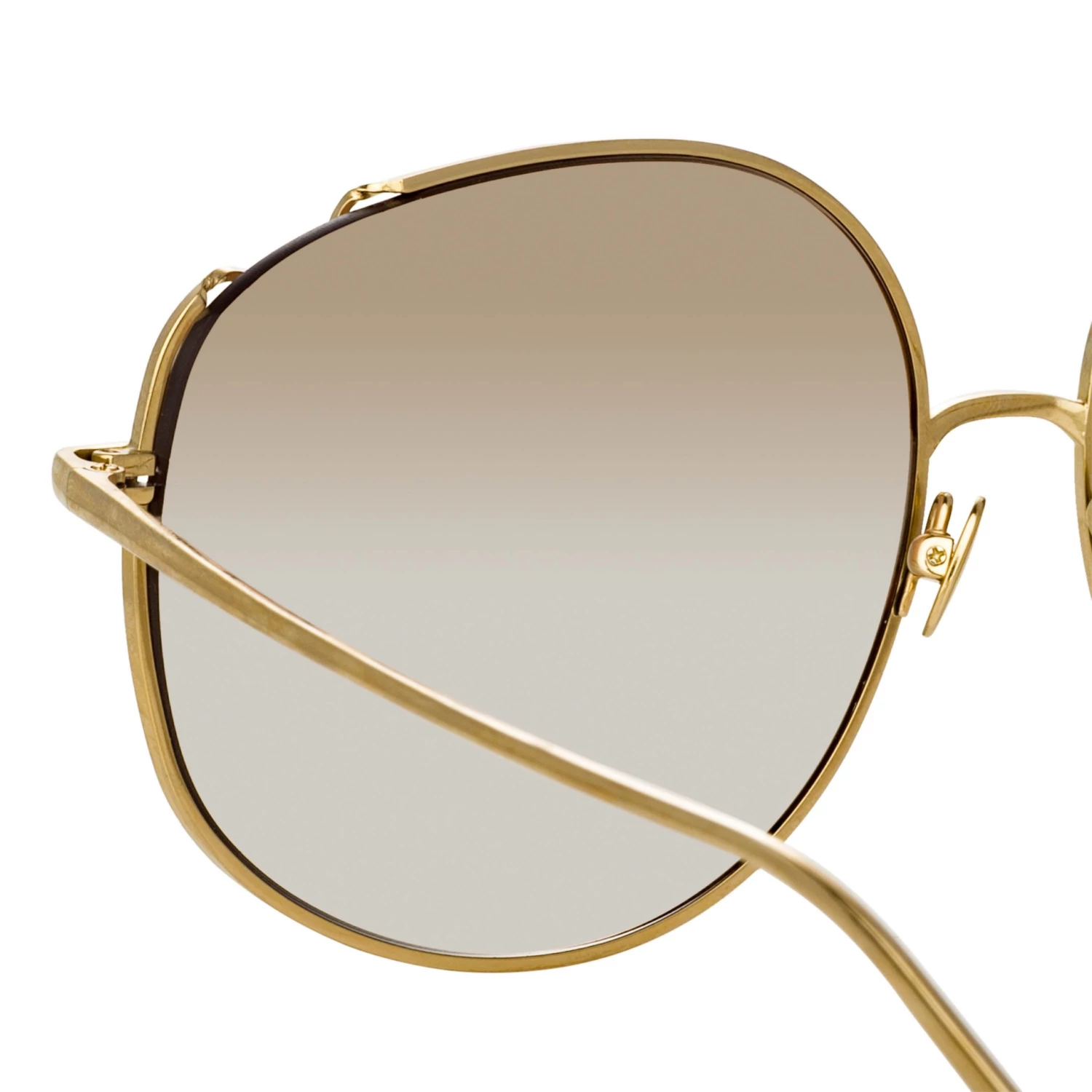 Linda Farrow Marisa Oversized Sunglasses In Yellow Gold Women's 5 Linda Farrow Marisa Oversized Sunglasses In Yellow Gold Women's