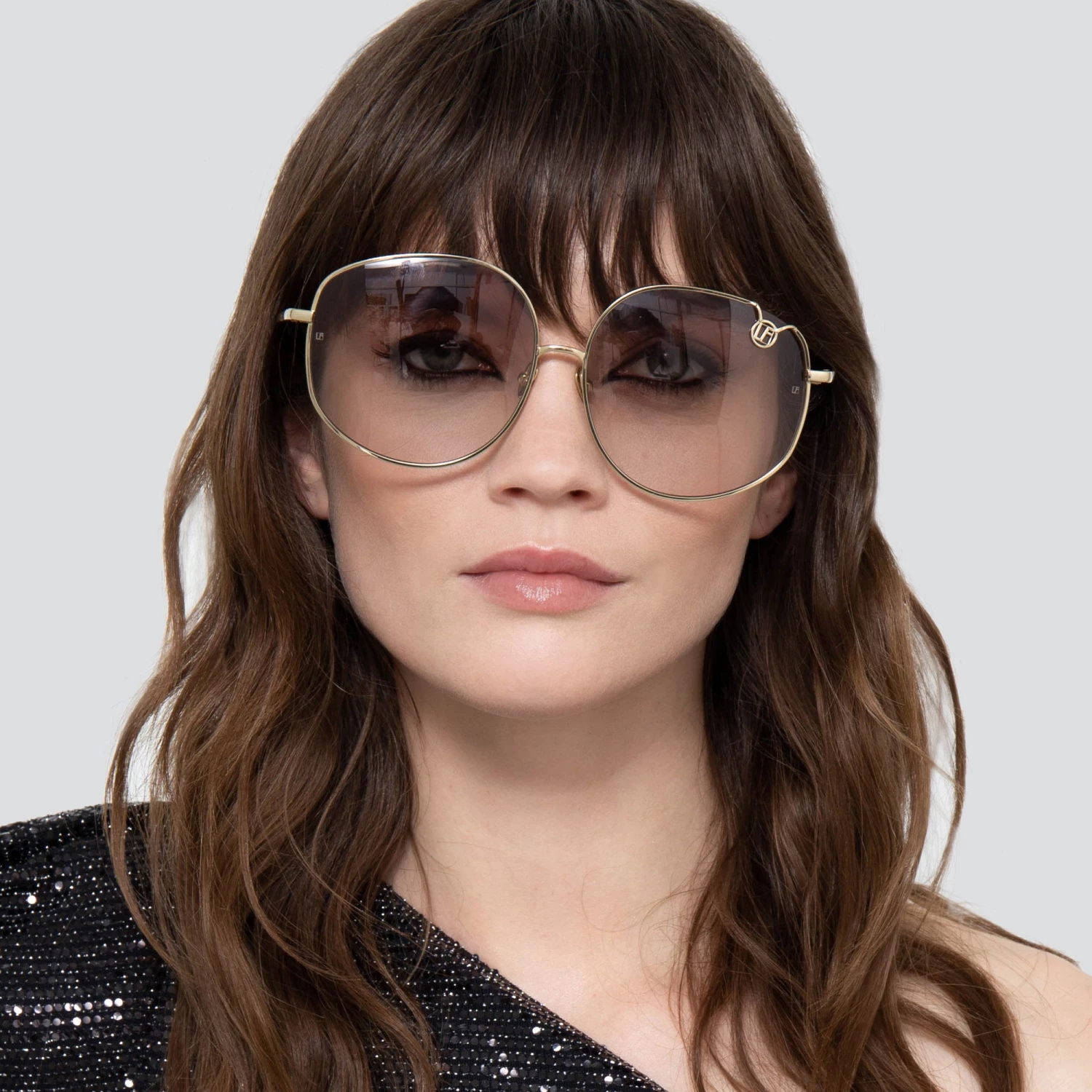 Linda Farrow Marisa Oversized Sunglasses In Yellow Gold Women's 2 Linda Farrow Marisa Oversized Sunglasses In Yellow Gold Women's