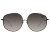 Linda Farrow Marisa Oversized Sunglasses In Nickel Women's