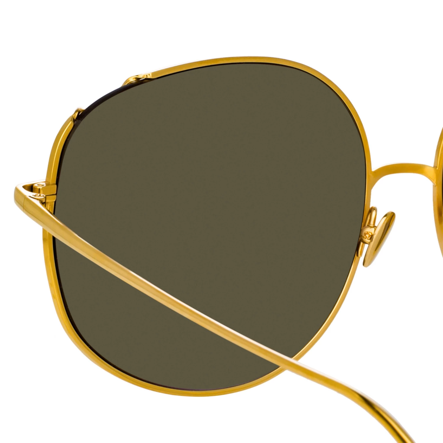 LINDA FARROW (U.K.) Marisa Oversized Sunglasses In Yellow Gold And Red 4 LINDA FARROW (U.K.) Marisa Oversized Sunglasses In Yellow Gold And Red