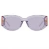 LINDA FARROW (U.K.) Women's Debbie D-Frame Sunglasses In Lilac