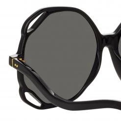 Linda Farrow Jerry Oversized Sunglasses In Black