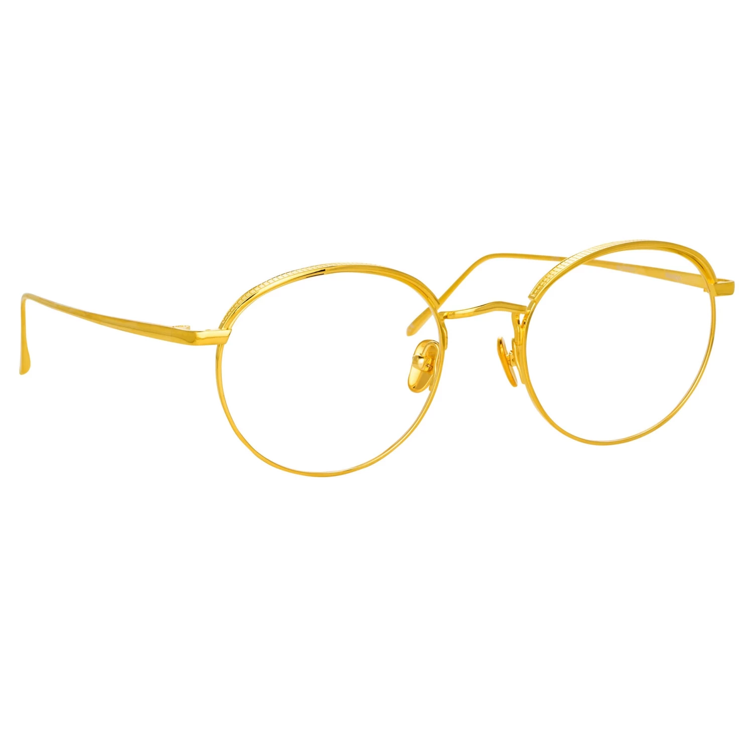 LINDA FARROW UK The Marlon | Oval Optical Frame In Yellow Gold (C5) 3 LINDA FARROW UK The Marlon | Oval Optical Frame In Yellow Gold (C5)