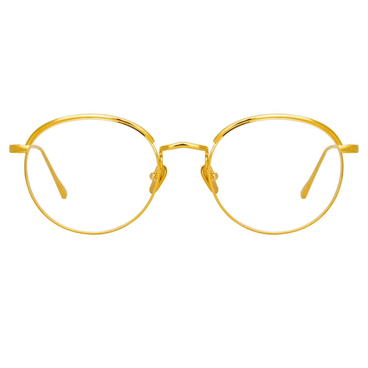 LINDA FARROW UK The Marlon | Oval Optical Frame In Yellow Gold (C5) 1 LINDA FARROW UK The Marlon | Oval Optical Frame In Yellow Gold (C5)
