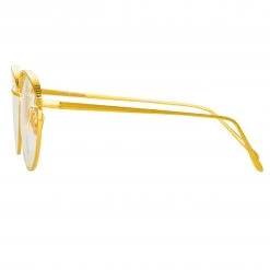 LINDA FARROW UK The Marlon | Oval Optical Frame In Yellow Gold (C5) 7 LINDA FARROW UK The Marlon | Oval Optical Frame In Yellow Gold (C5)
