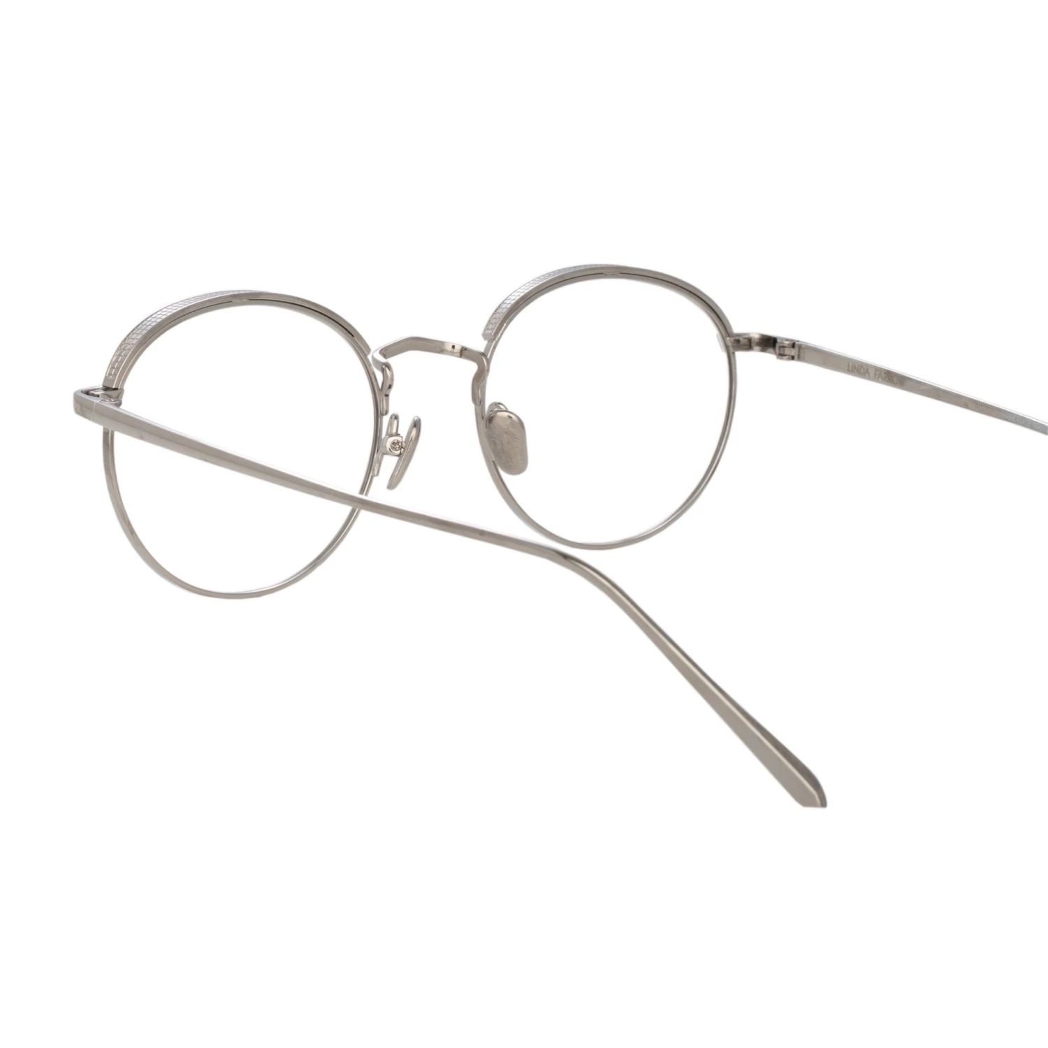 LINDA FARROW UK The Marlon | Oval Optical Frame In White Gold (C6) The CORE Optical Collection 4 LINDA FARROW UK The Marlon | Oval Optical Frame In White Gold (C6) The CORE Optical Collection