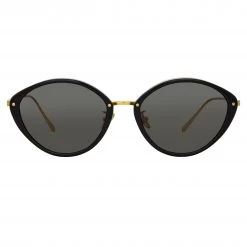 Linda Farrow Lucy Cat Eye Sunglasses In Black